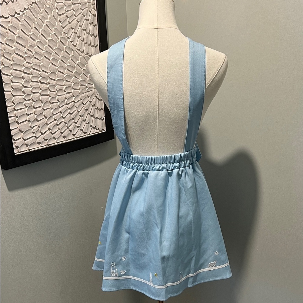 Blue Cross-Back Suspender Skirt - Picture 3 of 3